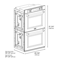 ZLINE 30 in. True Convection Double Wall Oven with Air Fry in DuraSnow® Black Stainless Steel - WADB-30 - The Home Selection
