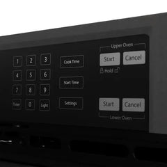 ZLINE 30 in. True Convection Double Wall Oven with Air Fry in DuraSnow® Black Stainless Steel - WADB-30 - The Home Selection