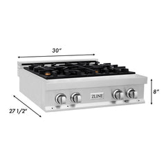 ZLINE 30" Porcelain Gas Stovetop with 4 Gas Burners - RT30 - The Home Selection