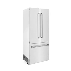 ZLINE 36" 19.6 cu. ft. Built-In 3-Door French Door Refrigerator with Internal Water and Ice Dispenser in Fingerprint Resistant Stainless Steel (RBIV-SN-36) - The Home Selection