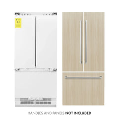 ZLINE 36" 19.6 cu. Ft. Panel Ready Built-In 3-Door French Door Refrigerator with Internal Water and Ice Dispenser (RBIV-36) - The Home Selection