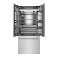 ZLINE 36 in. 19.6 cu. ft. French Door Built-In Bottom Freezer Refrigerator with Water Dispenser and Ice Maker - SRBIV - The Home Selection