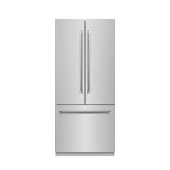 ZLINE 36 in. 19.6 cu. ft. French Door Built-In Bottom Freezer Refrigerator with Water Dispenser and Ice Maker - SRBIV - The Home Selection