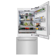 ZLINE 36 in. 19.8 cu. ft. Built-In Bottom Freezer Refrigerator with Water Dispenser and Ice Maker - RBIT - The Home Selection