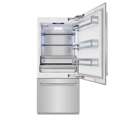 ZLINE 36 in. 19.8 cu. ft. Built-In Bottom Freezer Refrigerator with Water Dispenser and Ice Maker - RBIT - The Home Selection
