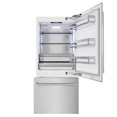 ZLINE 36 in. 19.8 cu. ft. Built-In Bottom Freezer Refrigerator with Water Dispenser and Ice Maker - RBIT - The Home Selection