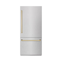 ZLINE 36 in. 19.8 cu. ft. Built-In Bottom Freezer Refrigerator with Water Dispenser and Ice Maker - RBIT - The Home Selection