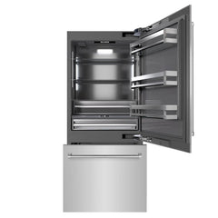 ZLINE 36 in. 19.8 cu. ft. Built-In Bottom Freezer Refrigerator with Water Dispenser and Ice Maker with Graphite Gray Interior - GRBIT-304-36 - The Home Selection