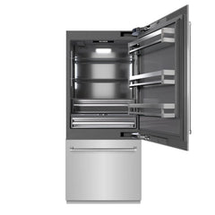 ZLINE 36 in. 19.8 cu. ft. Built-In Bottom Freezer Refrigerator with Water Dispenser and Ice Maker with Graphite Gray Interior - GRBIT-304-36 - The Home Selection