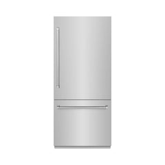 ZLINE 36 in. 19.8 cu. ft. Built-In Bottom Freezer Refrigerator with Water Dispenser and Ice Maker with Graphite Gray Interior - GRBIT-304-36 - The Home Selection