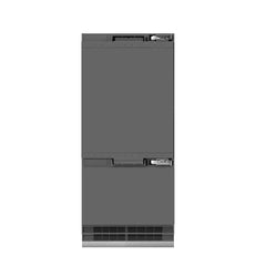 ZLINE 36 in. 19.8 cu. ft. Panel Ready Built-In Bottom Freezer Refrigerator with Water Dispenser and Ice Maker with Graphite Gray Interior - GRBIT-36 - The Home Selection