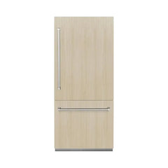ZLINE 36 in. 19.8 cu. ft. Panel Ready Built-In Bottom Freezer Refrigerator with Water Dispenser and Ice Maker with Graphite Gray Interior - GRBIT-36 - The Home Selection