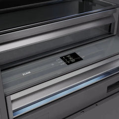 ZLINE 36 in. 19.8 cu. ft. Panel Ready Built-In Bottom Freezer Refrigerator with Water Dispenser and Ice Maker with Graphite Gray Interior - GRBIT-36 - The Home Selection