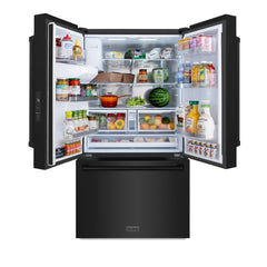 ZLINE 36 in. 28.9 cu. ft. Standard-Depth French Door External Water Dispenser Refrigerator with Dual Ice Maker in Black Stainless Steel - RSM-W-36-BS - The Home Selection