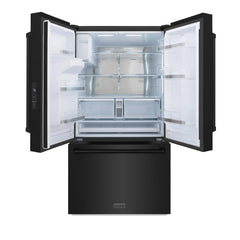 ZLINE 36 in. 28.9 cu. ft. Standard-Depth French Door External Water Dispenser Refrigerator with Dual Ice Maker in Black Stainless Steel - RSM-W-36-BS - The Home Selection
