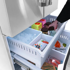ZLINE 36 in. 28.9 cu. ft. Standard-Depth French Door External Water Dispenser Refrigerator with Dual Ice Maker in Fingerprint Resistant Stainless Steel - RSM-W-36 - The Home Selection