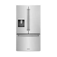 ZLINE 36 in. 28.9 cu. ft. Standard-Depth French Door External Water Dispenser Refrigerator with Dual Ice Maker in Fingerprint Resistant Stainless Steel - RSM-W-36 - The Home Selection