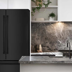 ZLINE 36 Inch 22.5 cu. ft. Counter-Depth French Door Refrigerator with Ice Maker in Fingerprint-Resistant Black Stainless Steel - RFM - The Home Selection