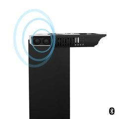 ZLINE 42" ZLINE CrownSound Ducted Vent Island Mount Range Hood in Black Stainless Steel with Built-in Bluetooth Speakers - BSGL2iNCRN-BT-42 - The Home Selection