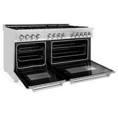 ZLINE 60" 7.4 cu. ft. Dual Fuel Range with Gas Stove and Electric Oven in Fingerprint Resistant Stainless Steel (RA-SN-60) - The Home Selection
