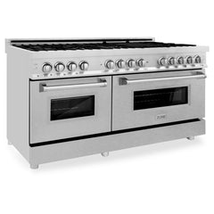 ZLINE 60" 7.4 cu. ft. Dual Fuel Range with Gas Stove and Electric Oven in Fingerprint Resistant Stainless Steel (RA-SN-60) - The Home Selection