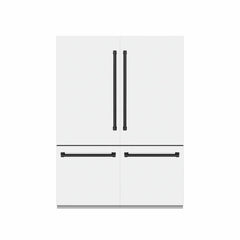 ZLINE 60 in. 32.2 cu. ft. French Door Built-In Bottom Freezer Refrigerator with Water Dispensers and Ice Makers in White Matte with Graphite Gray Interior (GRBIV-WM-60) - The Home Selection