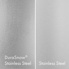 ZLINE 72 in. 39.6 cu. ft. French Door Built-In Bottom Freezer Refrigerator with Water Dispensers and Ice Makers in DuraSnow® Stainless Steel with Graphite Gray Interior - GRBIT-SN-72 - The Home Selection