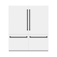 ZLINE 72 in. 39.6 cu. ft. French Door Built-In Bottom Freezer Refrigerator with Water Dispensers and Ice Makers in White Matte - RBIT - The Home Selection