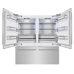 ZLINE 72 in. 39.6 cu. ft. French Door Built-In Bottom Freezer Refrigerator with Water Dispensers and Ice Makers - RBIT - The Home Selection