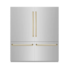 ZLINE 72 in. 39.6 cu. ft. French Door Built-In Bottom Freezer Refrigerator with Water Dispensers and Ice Makers - RBIT - The Home Selection