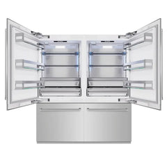 ZLINE 72 in. 39.6 cu. ft. French Door Built-In Bottom Freezer Refrigerator with Water Dispensers and Ice Makers - RBIT - The Home Selection