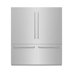 ZLINE 72 in. 39.6 cu. ft. French Door Built-In Bottom Freezer Refrigerator with Water Dispensers and Ice Makers - RBIT - The Home Selection