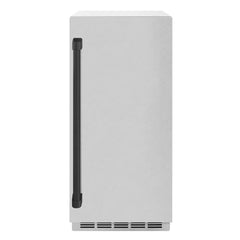 ZLINE Autograph Edition 15 in. Touchstone Gourmet Ice Maker with Drain Pump and Satin Stainless Steel Door - IGMDZ-SN-15 - The Home Selection