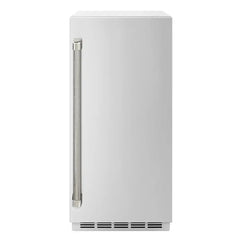 ZLINE Autograph Edition 15 in. Touchstone Gourmet Ice Maker with Drain Pump and Solid Stainless Steel Door - IGMDZ-ST-15-K - The Home Selection