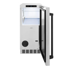 ZLINE Autograph Edition 15 in. Touchstone Gourmet Ice Maker with Drain Pump and Solid Stainless Steel Door - IGMDZ-ST-15 - The Home Selection