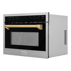 ZLINE Autograph Edition 24" 1.6 cu ft. Built-in Convection Microwave Oven in Fingerprint Resistant Stainless Steel - MWOZ-24-SS - The Home Selection
