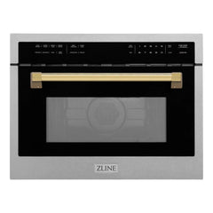 ZLINE Autograph Edition 24" 1.6 cu ft. Built-in Convection Microwave Oven in Fingerprint Resistant Stainless Steel - MWOZ-24-SS - The Home Selection