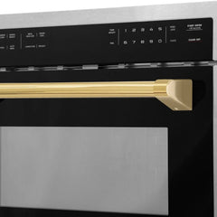 ZLINE Autograph Edition 24" 1.6 cu ft. Built-in Convection Microwave Oven in Fingerprint Resistant Stainless Steel - MWOZ-24-SS - The Home Selection