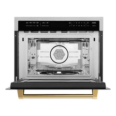 ZLINE Autograph Edition 24" 1.6 cu ft. Built-in Convection Microwave Oven in Fingerprint Resistant Stainless Steel - MWOZ-24-SS - The Home Selection