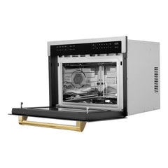 ZLINE Autograph Edition 24" 1.6 cu ft. Built-in Convection Microwave Oven in Fingerprint Resistant Stainless Steel - MWOZ-24-SS - The Home Selection