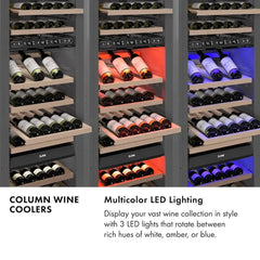 ZLINE Autograph Edition 24 in. 12.4 cu. ft. Triple Zone 100 Bottle Column Wine Cooler - RCWVZ - The Home Selection