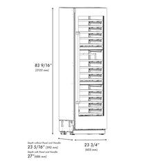 ZLINE Autograph Edition 24 in. 12.4 cu. ft. Triple Zone 100 Bottle Column Wine Cooler - RCWVZ - The Home Selection