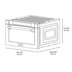 ZLINE Autograph Edition 24 in. 1.2 cu. ft. Built-in Microwave Drawer in Black Stainless Steel - MWDZ-1-BS-H-K - The Home Selection