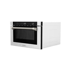 ZLINE Autograph Edition 24 in. 1.2 cu. ft. Built-in Microwave Drawer in Stainless Steel - MWDZ-1-H-K - The Home Selection