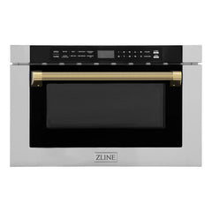 ZLINE Autograph Edition 24 in. 1.2 cu. ft. Built-in Microwave Drawer in Stainless Steel - MWDZ-1-H-K - The Home Selection