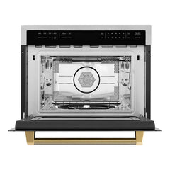 ZLINE Autograph Edition 24 in. 1.6 cu. ft. Built-in Convection Microwave Oven in Stainless Steel - MWOZ-24-K - The Home Selection