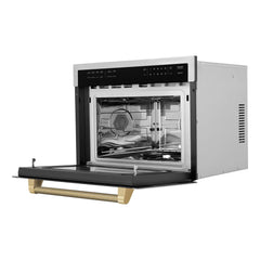 ZLINE Autograph Edition 24 in. 1.6 cu. ft. Built-in Convection Microwave Oven in Stainless Steel - MWOZ-24-K - The Home Selection
