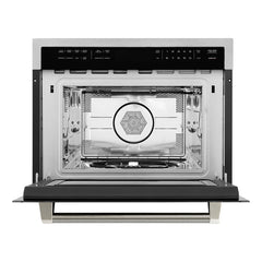 ZLINE Autograph Edition 24 in. 1.6 cu. ft. Built-in Convection Microwave Oven in Stainless Steel - MWOZ-24-K - The Home Selection
