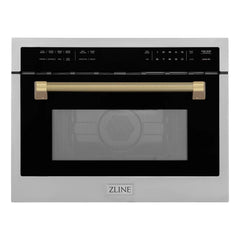 ZLINE Autograph Edition 24 in. 1.6 cu. ft. Built-in Convection Microwave Oven in Stainless Steel - MWOZ-24-K - The Home Selection