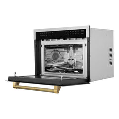 ZLINE Autograph Edition 24 in. 1.6 cu. ft. Built-in Convection Microwave Oven in Stainless Steel - MWOZ-24-K - The Home Selection
